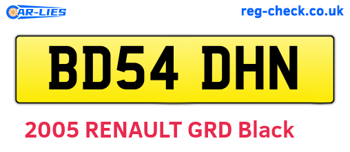 BD54DHN are the vehicle registration plates.