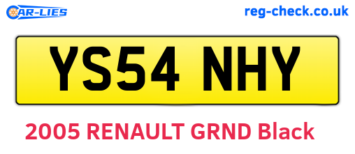 YS54NHY are the vehicle registration plates.