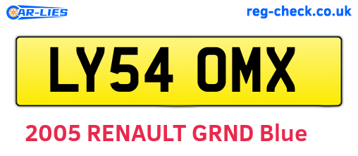 LY54OMX are the vehicle registration plates.