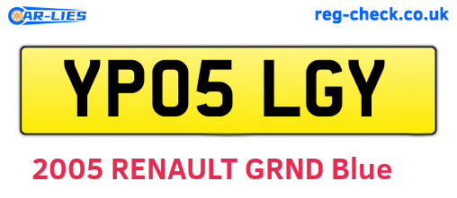 YP05LGY are the vehicle registration plates.