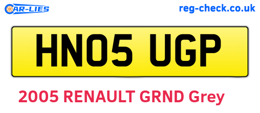 HN05UGP are the vehicle registration plates.