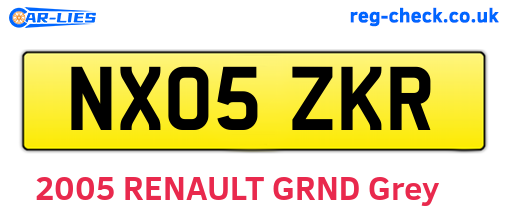 NX05ZKR are the vehicle registration plates.