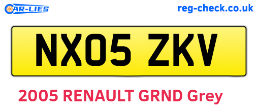 NX05ZKV are the vehicle registration plates.