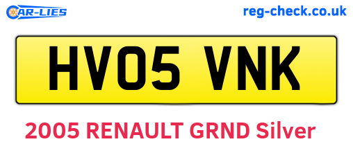 HV05VNK are the vehicle registration plates.
