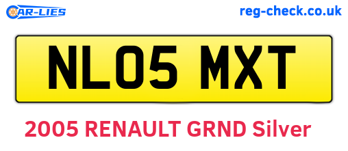 NL05MXT are the vehicle registration plates.