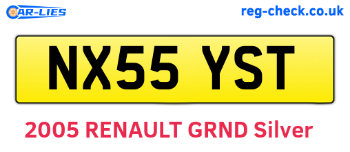 NX55YST are the vehicle registration plates.