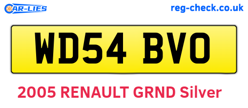 WD54BVO are the vehicle registration plates.