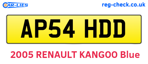AP54HDD are the vehicle registration plates.
