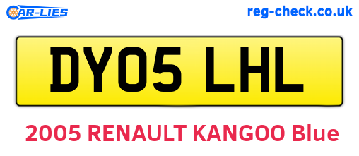 DY05LHL are the vehicle registration plates.