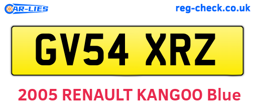 GV54XRZ are the vehicle registration plates.