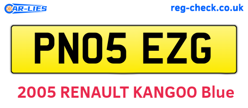 PN05EZG are the vehicle registration plates.