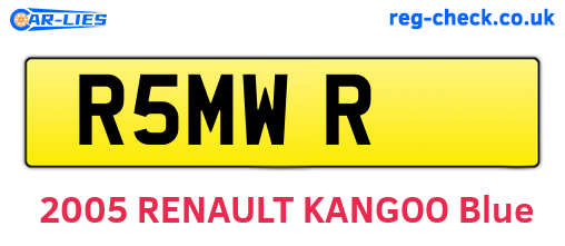 R5MWR are the vehicle registration plates.