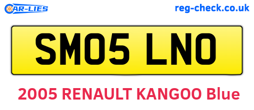 SM05LNO are the vehicle registration plates.