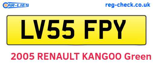 LV55FPY are the vehicle registration plates.
