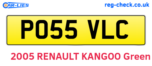 PO55VLC are the vehicle registration plates.