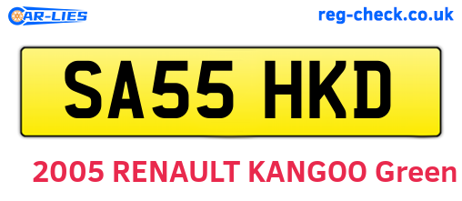 SA55HKD are the vehicle registration plates.