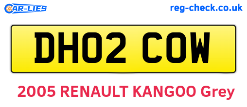 DH02COW are the vehicle registration plates.