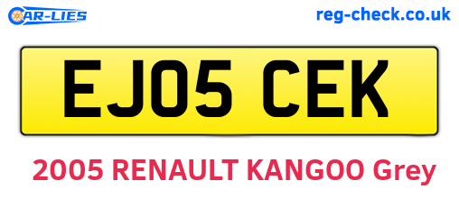 EJ05CEK are the vehicle registration plates.