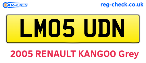 LM05UDN are the vehicle registration plates.