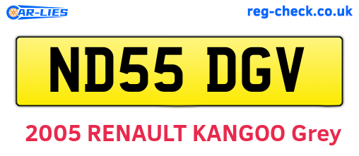 ND55DGV are the vehicle registration plates.