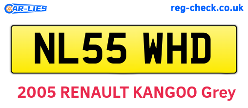 NL55WHD are the vehicle registration plates.
