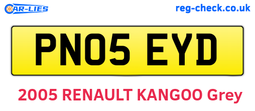 PN05EYD are the vehicle registration plates.