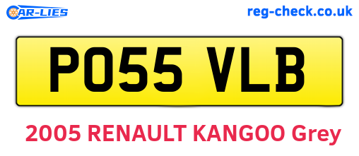 PO55VLB are the vehicle registration plates.