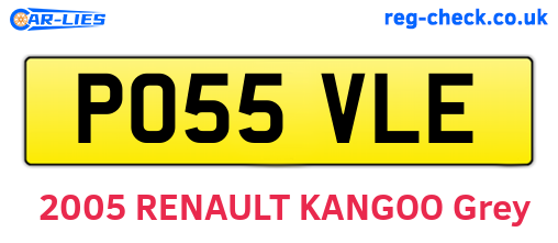 PO55VLE are the vehicle registration plates.