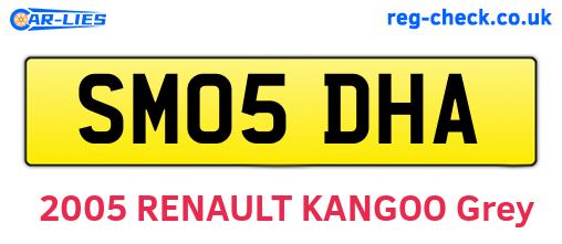 SM05DHA are the vehicle registration plates.