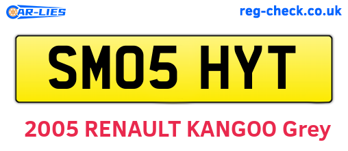 SM05HYT are the vehicle registration plates.