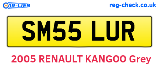 SM55LUR are the vehicle registration plates.