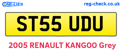 ST55UDU are the vehicle registration plates.