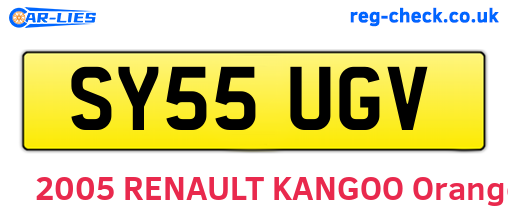 SY55UGV are the vehicle registration plates.