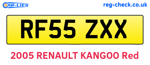 RF55ZXX are the vehicle registration plates.