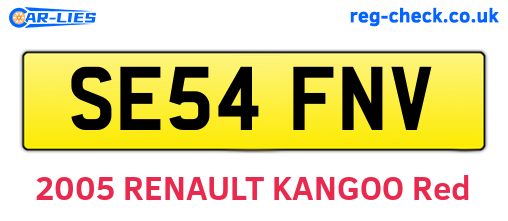 SE54FNV are the vehicle registration plates.