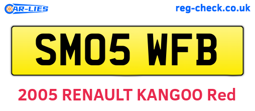 SM05WFB are the vehicle registration plates.