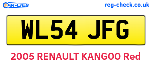 WL54JFG are the vehicle registration plates.