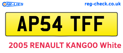 AP54TFF are the vehicle registration plates.
