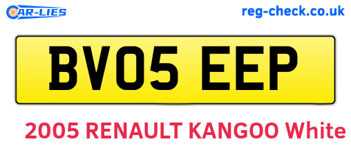 BV05EEP are the vehicle registration plates.