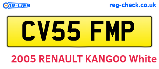 CV55FMP are the vehicle registration plates.