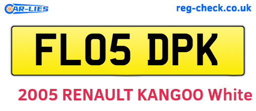 FL05DPK are the vehicle registration plates.