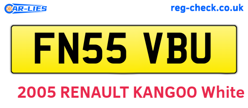 FN55VBU are the vehicle registration plates.