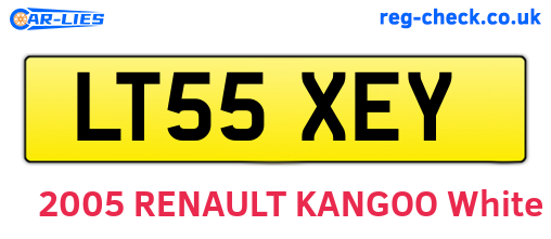 LT55XEY are the vehicle registration plates.