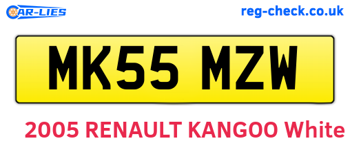 MK55MZW are the vehicle registration plates.