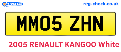 MM05ZHN are the vehicle registration plates.