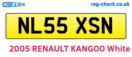 NL55XSN are the vehicle registration plates.