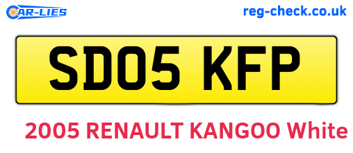 SD05KFP are the vehicle registration plates.