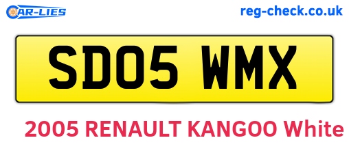SD05WMX are the vehicle registration plates.