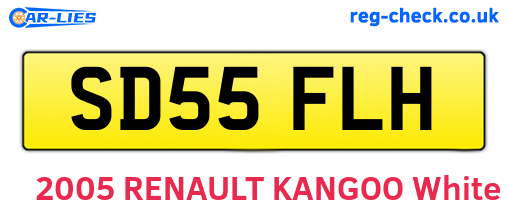 SD55FLH are the vehicle registration plates.