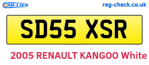 SD55XSR are the vehicle registration plates.